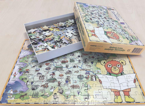 Medved Lovro raziskuje Slovenijo - Puzzle Sestavljanka