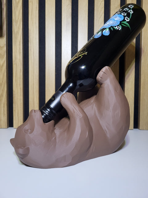 3D nosilec za vinsko steklenico - medved