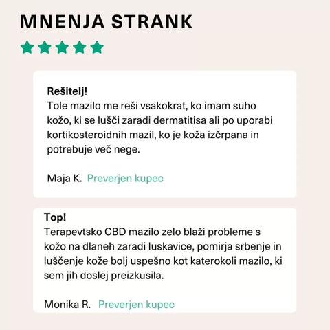 Terapevtsko CBD mazilo za kožo