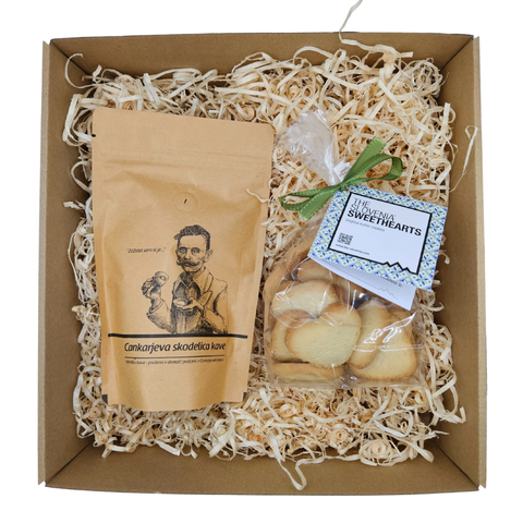 Darilni paket Cankarjeva kava & masleni piškoti