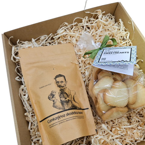 Darilni paket Cankarjeva kava & masleni piškoti