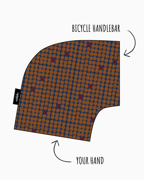 Rokavičke Mittske Brown Blue Dots