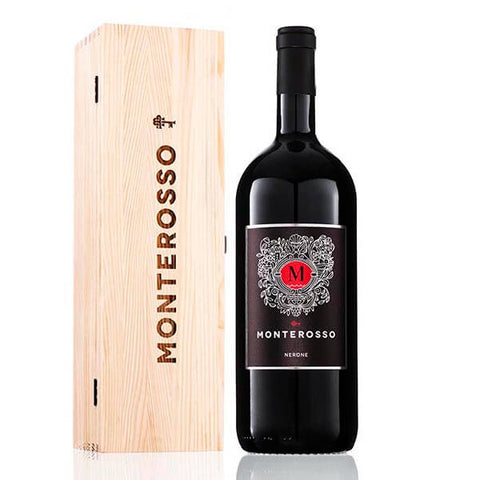 Monterosso Nerone 3l rdeče vino iz sorte montepulciano v leseni škatli