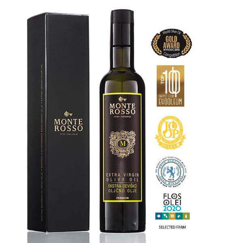 Monterosso Premium 0,5l Ekstra deviško oljčno olje v darilni embalaži