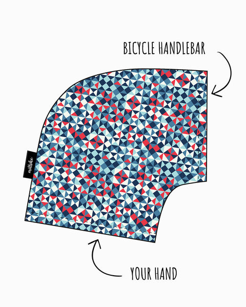 Rokavičke Mittske Blue red tiles