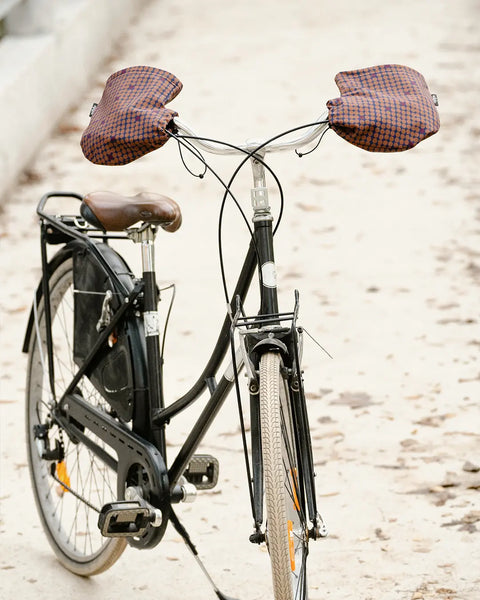 Rokavičke Mittske Brown Blue Dots