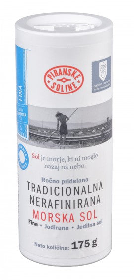 Tradicionalna fina jodirana nerafinirana morska sol 175 g