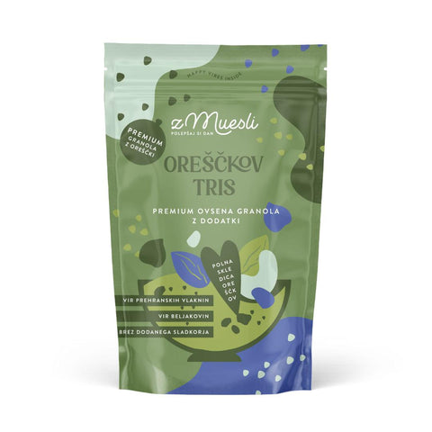 zMuesli granola z oreščki- Oreščkov tris